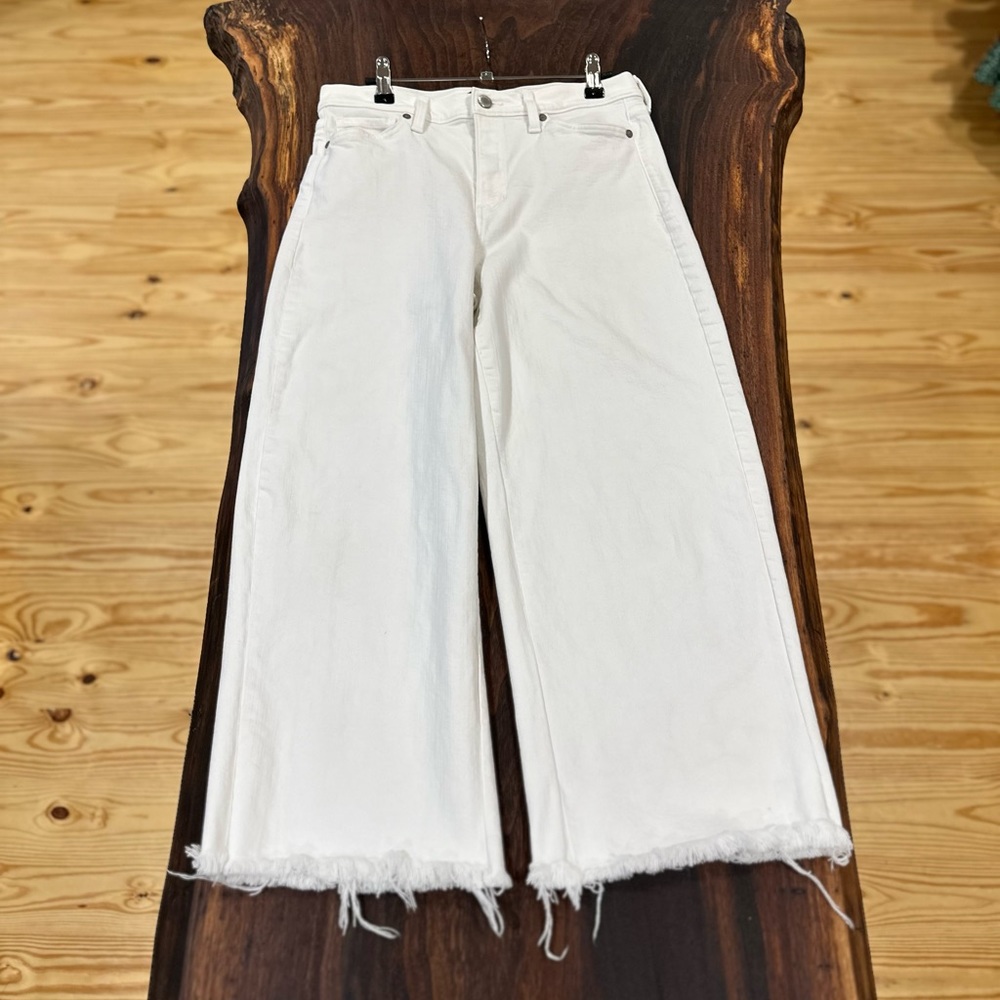 Banana Republic high rise white jeans